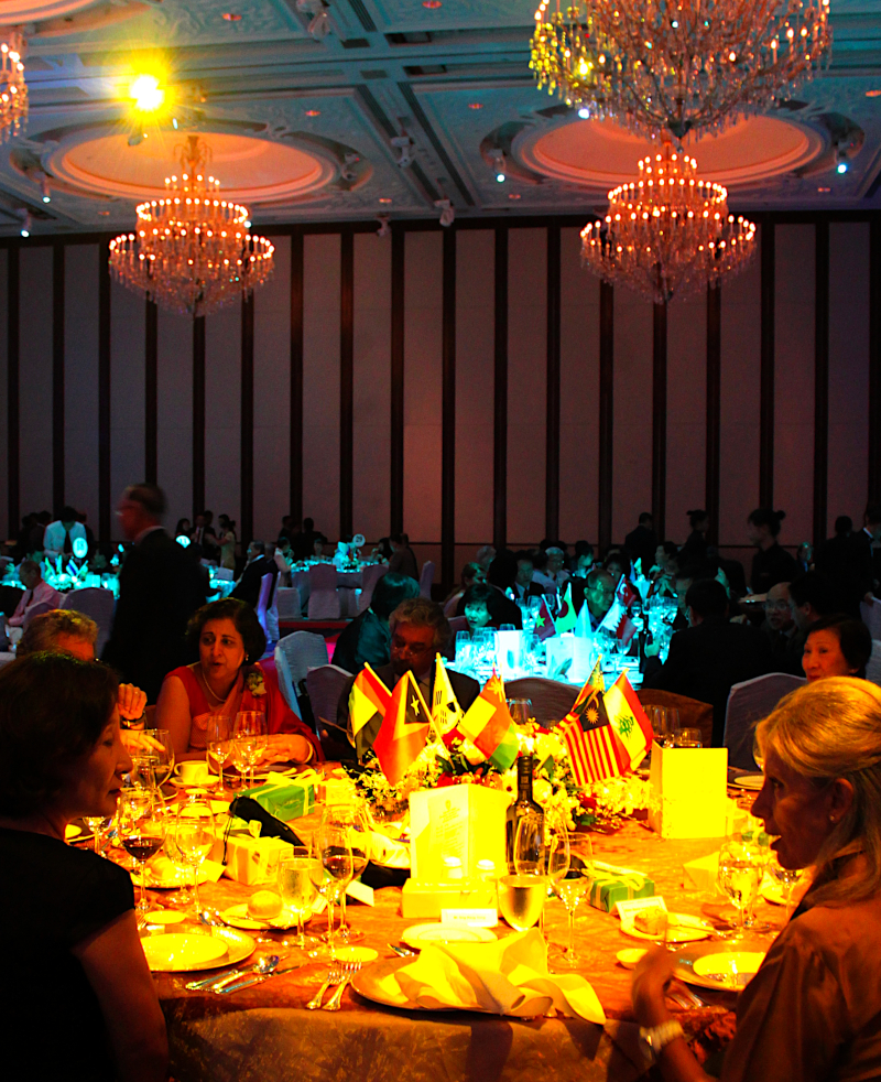 Guests at the UNAS 40th Anniversary Gala Dinner, Island Ballroom, Shangri-La Hotel Singapore