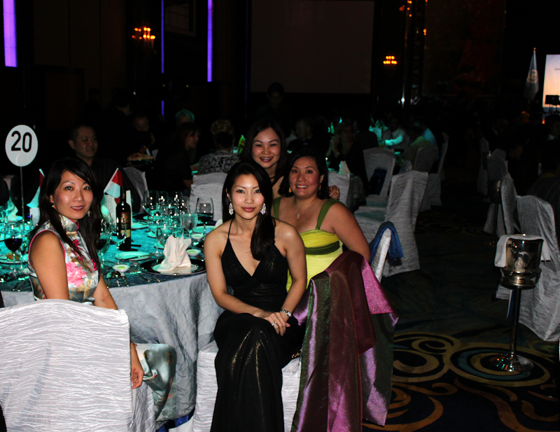 The Island Ballroom of the Shangri-La Hotel set for the UNAS 40th Anniversary Gala Dinner