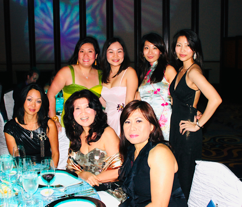 The ladies from our table at the UNAS 40th Anniversary Gala Dinner, Singapore